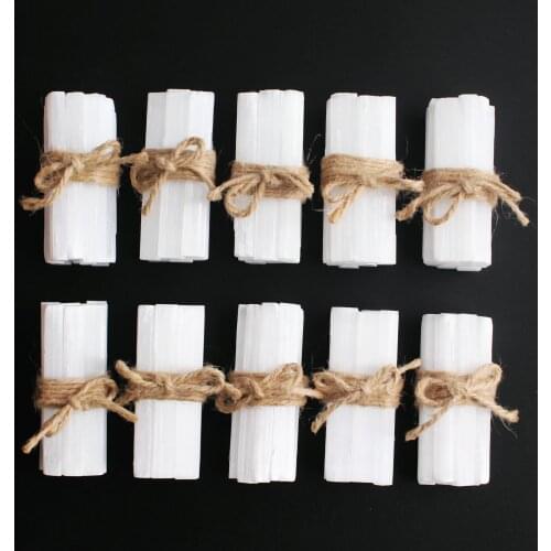 Wholesale Natural White Selenite Crystal Stick Chips Gypsum Quartz Rough Minerals Specimen Point Healing Stone