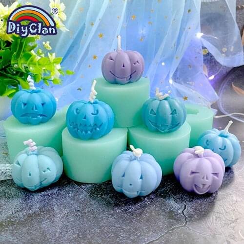 Halloween Pumpkin Mousse Chocolate Silicone Mold For Cake Topper Decoration Soap Candle Craft Making Mold For Resin Mastic Aroma