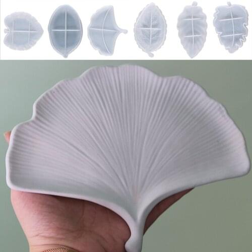 Ginkgo Leaves Maple Leaf Silicone Molds for Diy Handmade Leaf Ashtray Tray Dish Mirror Plaster Resin Mould Jewelry Storage