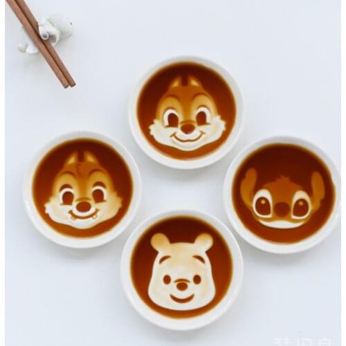 Dream tian merchandise exports Japan cute cartoon three-dimensional animal ceramic small dish creative vinegar dish sauce dish