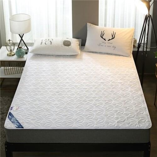 Fabric Quilt Waterproof Mattress Pad Cover Protector Folding Bed Sheet For Queen King Twin Kid Baby Anti Mites Tatami Mattress