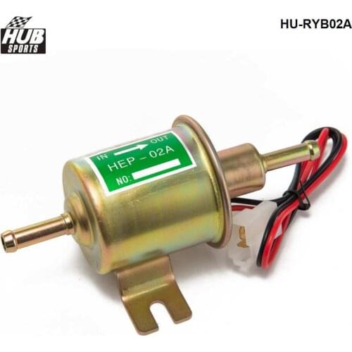 12V Universal Gas Diesel Inline Low Pressure Electric Fuel Pump HEP-02A HU-RYB02A