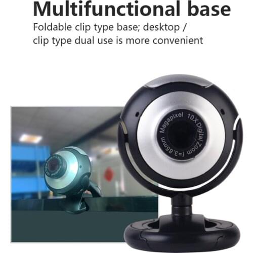 USB Webcam Camera with Mic Night Vision Web Cam for PC Webcam Video Calling Computer Camera