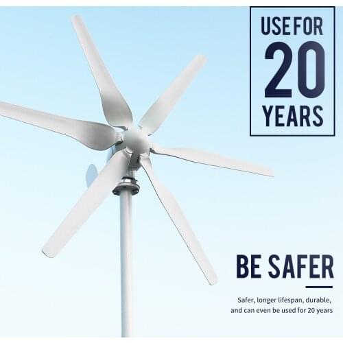 SS-800 800w 12v 24v 48v Wind Turbine Generator 6 Blades Wind Generator Low Noise Low Wind Speed-up Cold and Frost Resistant