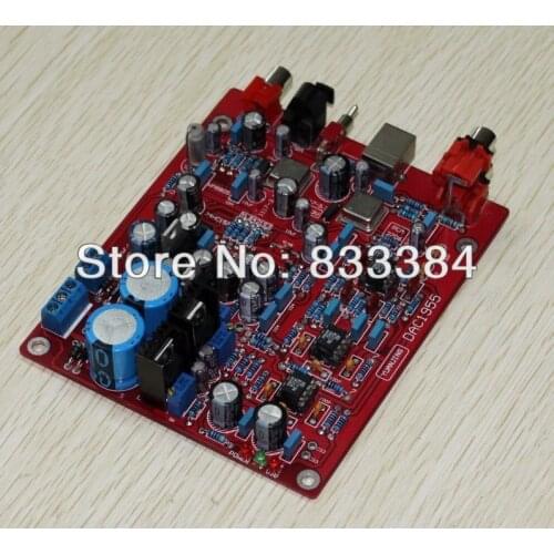 High quality AD1955 WM8805 PCM2706 AD827 Fiber Coaxial USB DAC assembled board