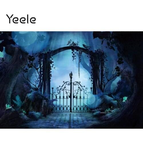 Yeele Halloween Grunge Iron Gate Mist Background Backdrop Baby Portrait Photographic Photocall Photography For Photo Studio Prop