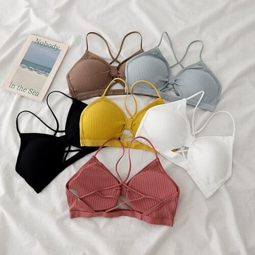 WOMEN rims together bra torme back hollow out render on small condole belt vest underwear GIRL strapless COLOR YELLOW NEW SEXY