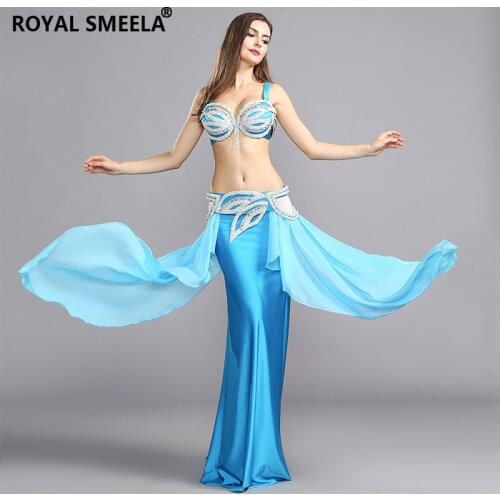 Stage Dance Costume Oriental Belly dance Costume Beaded belly dance bra belly dancing belt dance skirt Belly Dancing Outfits