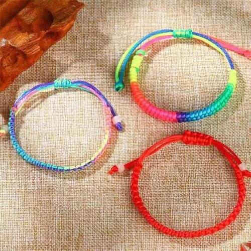 1 Piece Of 2021 New Color Small Bracelet WomenS Fashion Jewelry Simple MenS Woven Adjustable Bracelet Birthday Gift Wholesales