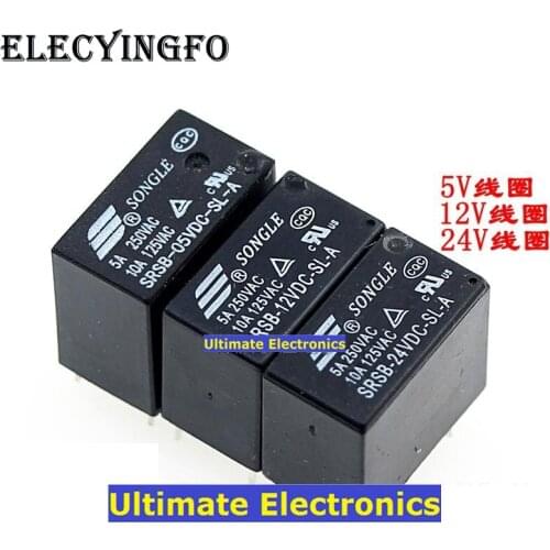 10PCS SRSB-05VDC-SL-A SRSB-12VDC-SL-A SRSB-24VDC-SL-A 5V 12V 24V 5A 4FEET Relays