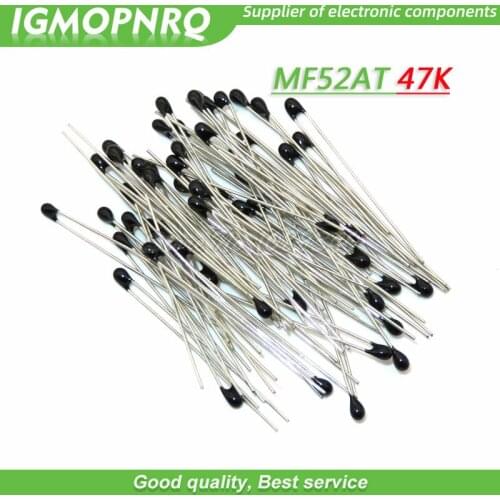 100pcs 47K OHM NTC MF52AT 3950 Thermistor Resistor NTC-MF52AT MF52 47K+/-1% Thermal Resistor