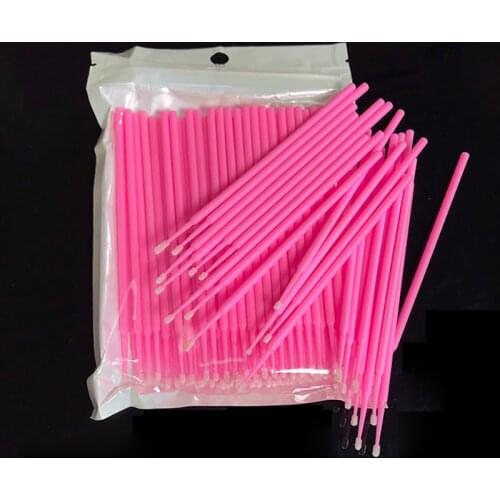 100pcs/pack Disposable Makeup Brushes Swab Durable Micro Mascara Brush Eyelash Extension Individual Lash Removing Tools
