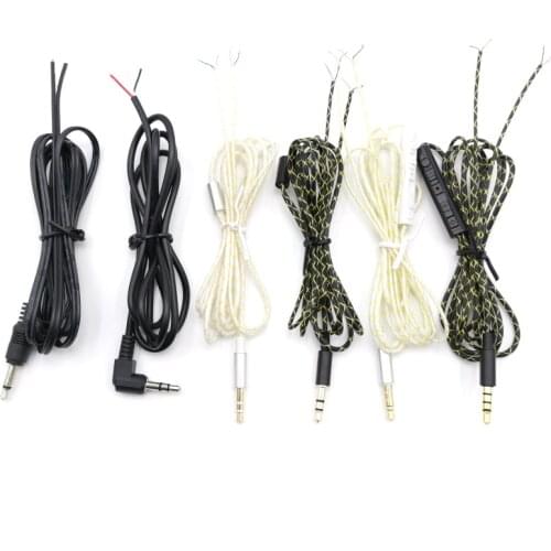 2PCS High Qulity copper wire Earphone Maintenance Wire for DIY Replace Headphone Cable 3.5mm plug Audio Cable Repair wire rod