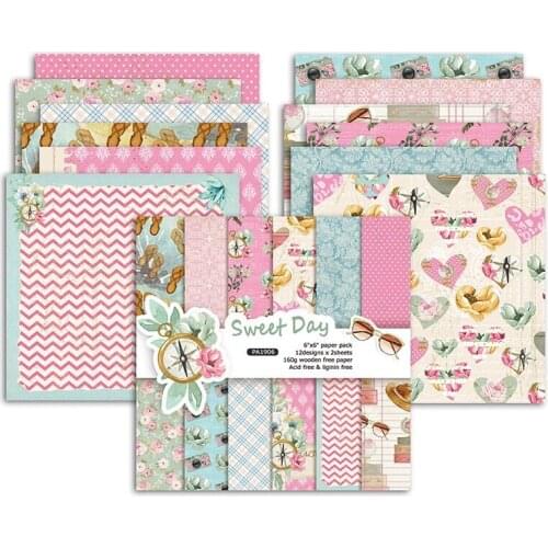 24 Sheets sweet day Scrapbooking Pads Paper Origami Art Background Paper Card Making DIY Scrapbook Paper Craft C1028