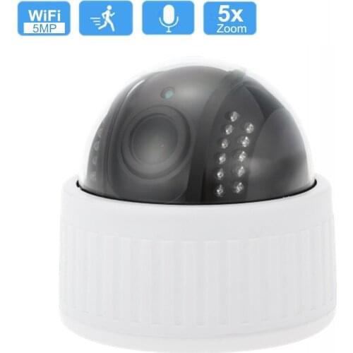 5MP Wifi IP Camera 1080P 5X Zoom 2.7-13.5mm Lens Indoor Dome IR Night Vision Audio Wireless Security Surveillance CCTV Camera
