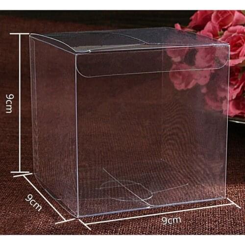 500pcs/lot 9*9*9cm clear plastic pvc box packing boxes for gifts/chocolate/candy/cosmetic/crafts square transparent pvc Box