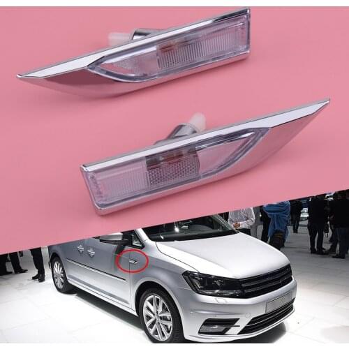7E0949101D Silver 2pcs Side Marker Turn Signal Light Indicator Fit For VW Transporter T6 Caravelle Multivan MK VI Caddy MK4