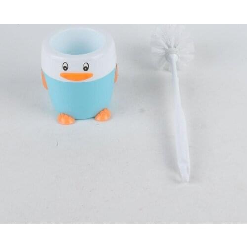 Free Shipping Bathroom Toilet Brush With Penguin Base Strong Supplies Household Plastic Toilet Cleaning Brush Household Cleaning