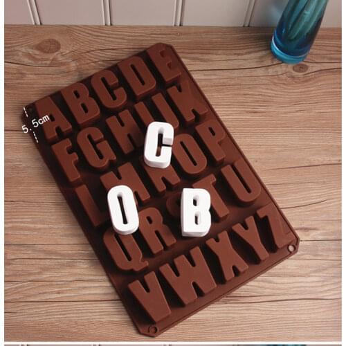 Letters Alphabet Silicone Cake Molds Number Fondant Chocolates Cake Decorating Tools Concrete Soap Aroma Candle Resin Clay Mould