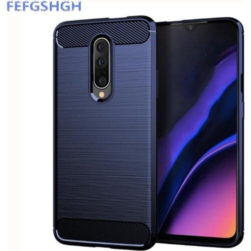 Carbon Fiber Cover For OnePlus 7 Pro Case Rubber Silicone Phone Cases For OnePlus 7 Pro Back Case