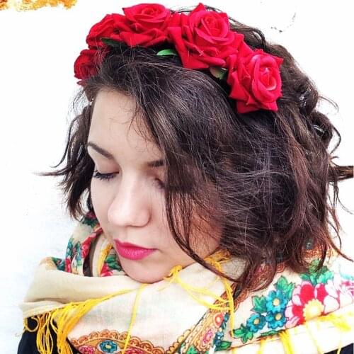 Flower Girl Crown Wedding Boho Headpiece Headband Hair Wreath