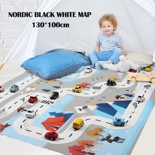 Kids Play Mat City Road Buildings Parking Map Game Scene Map Educational Toys baby floor baby foam mat Childrens birthday gifts