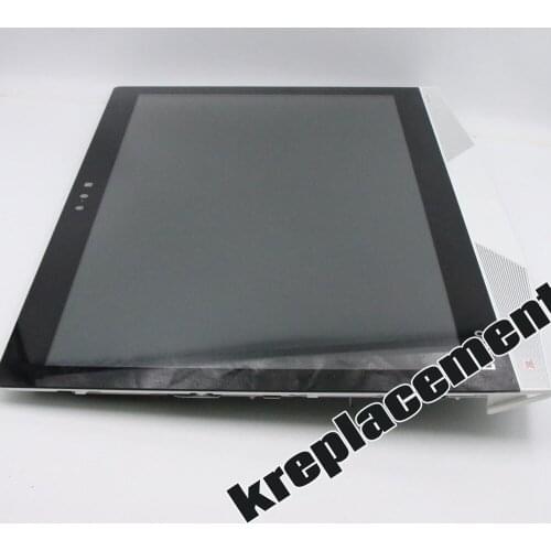 For Lenovo FRU 00XD044 Compatible LCD Screen+Touch Digitizer Glass+Frame Assembly Replacement 23.8" FHD White