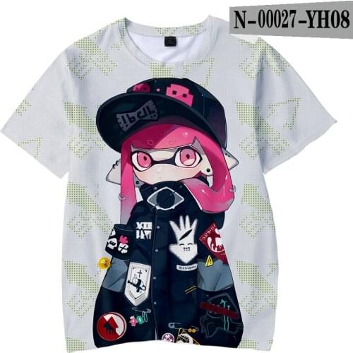 Kawaii Kids T-shirt Printed Splatoon Boys/Girls High Quality Soft Sisters children T-shirt Splatoon Cosplay Tops tshirt Tees