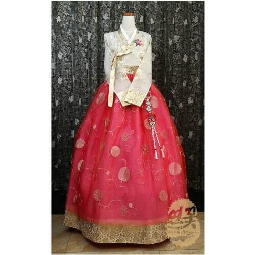 2019 Top Sale Hanbok Dress Traditional Korean Bride Wedding Modern Hanbok High Waist Dress Hallowen Cosplay Gift Newly