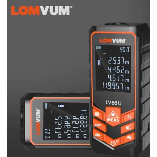 LOMVUM Battery-Powered Auto Level Finder Multifunction Distance Meter Night Vision Laser Rangefinder Measurement Tool