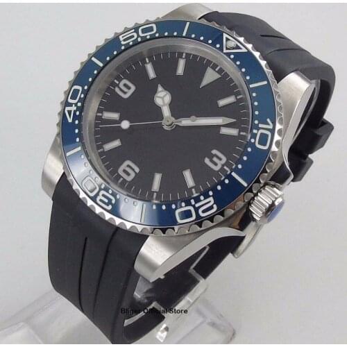 Fashion Sterile Automatic Mens Watch BLIGER 40mm Sapphire Glass Miyota Movement SS Case Rubber Strap