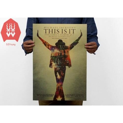 Michael Jackson This is it Poster Vintage Design retro kraft paper wall stickers home decor adesivo de parede 51*35cm