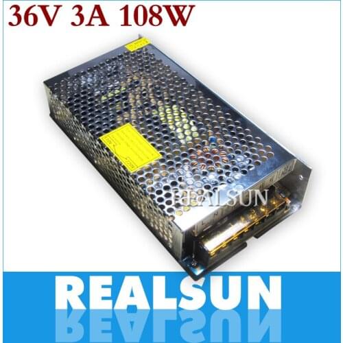 New 36V 3A 108W Switching Power Supply Driver Switching For LED Strip Light Display 110V/220V free shipping