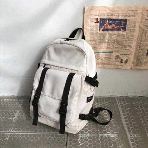 New High-capacity Tooling Women Backpack Solid Color School Bag for Teenage Girls High School Student Backpack Male Female 2021