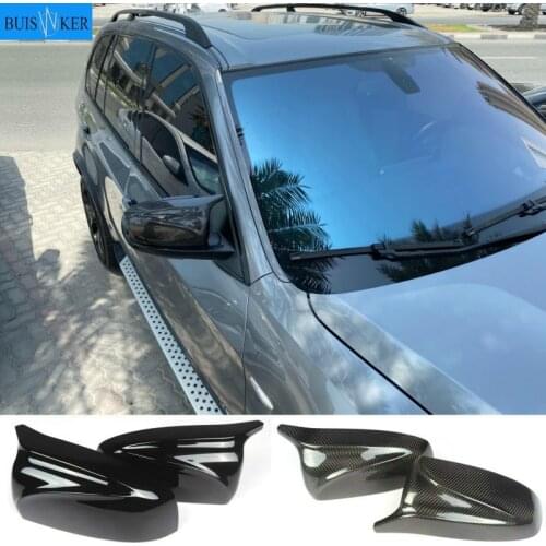 A Pair Carbon Fiber/ABS Mirror Cover X5 X6 Car Side Rearview Mirror Cap Cover Replacement For BMW X5 X6 E70 E71 2007-2013