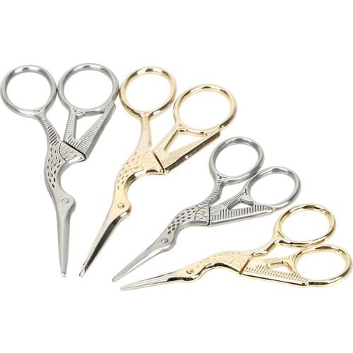 DIY Hand Tool Cross Stitch Hand Shear Retro Classic Vintage Craft DIYWORK Thread Scissors Crane Design Tailor Shears
