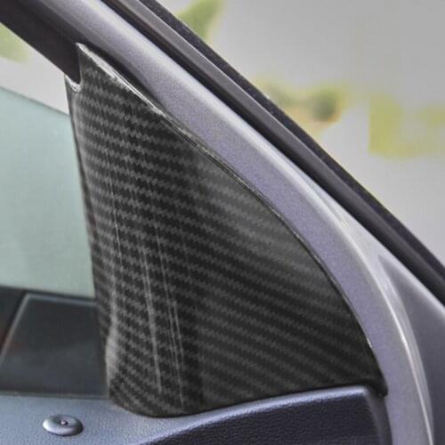 2pcs Automobile A column internal triangular ABS decorative sticker For Volkswagen T-ROC T ROC 2018 Accessories