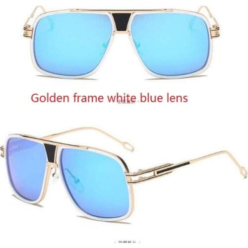 KAPELUS Golden frame square sunglasses men fashion sunglasses women classic glasses