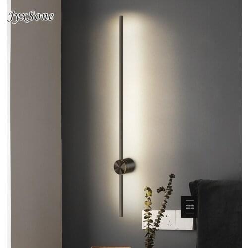 Modern Ultra-long Rotating LED Strip Wall Lamp Indoor Living Room Background LED Bedroom Bedside Lamp Home Decoration Lighting
