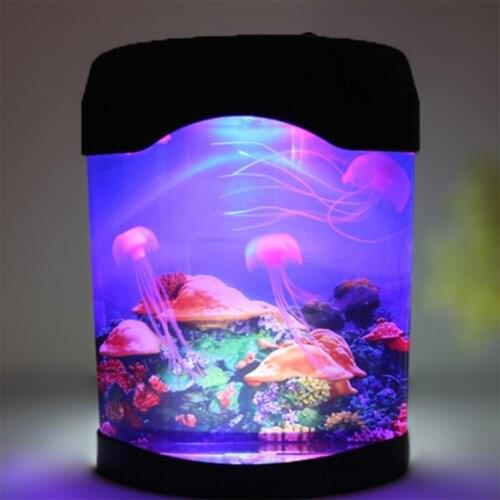 Led Simulate Jellyfish Lamp USB Tank Marine World Swimming Mood Night Light Colorful Aquarium Lamp For Childrens Bedroom Gift