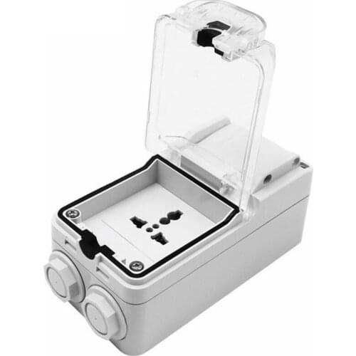 IP56 Waterproof Dustproof Industrial Socket 16A AC Universal Socket with Switch Outdoor/bathroom/kitchen Wall Power Outlet