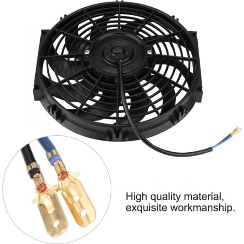 12 inch Universal Car Slim Push Pull Electric Engine Cooling Fan 12V with Mounting Kit Automobiles motor ventilador