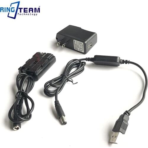 ACK-E2 mobile power USB charger cable+DR-400 BG-E2 E2N BP-511 dummy battery+USB Adapter for Canon EOS 20D 30D 40D 5D 50D D30 D60