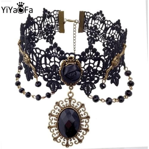 YiYaoFa Vintage Choker Necklace for Women Gothic Jewelry Necklace & Pendant Women Accessories Collar Statement Necklace GN-30