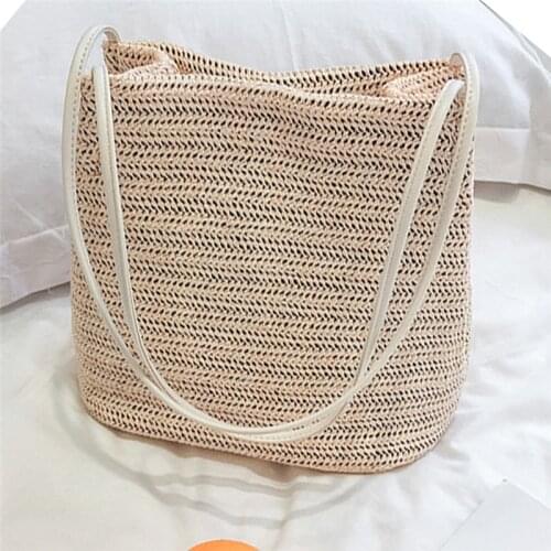 Womens Summer Handbags Beach Tote Wicker Bag Ladies Rattan Straw Crossbody Handbag Basket Handbags