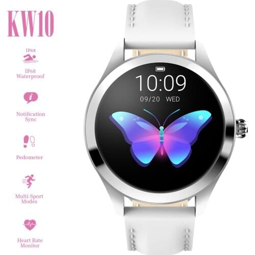 KINGWEAR KW10 Smart Watch Women 2019 IP68 Waterproof Heart Rate Monitoring Bluetooth For Android IOS Fitness Bracelet Smartwatch