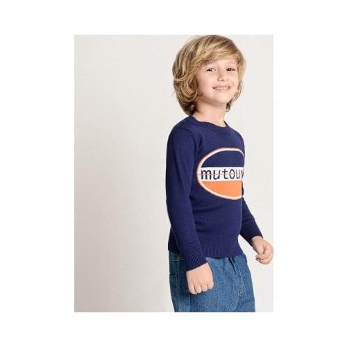 Boys Winter Sweater 2020 Autumn and Winter New Kids Knitted Pullover Tops Childrens Plus Velvet Cartoon Double-layer Sweaters