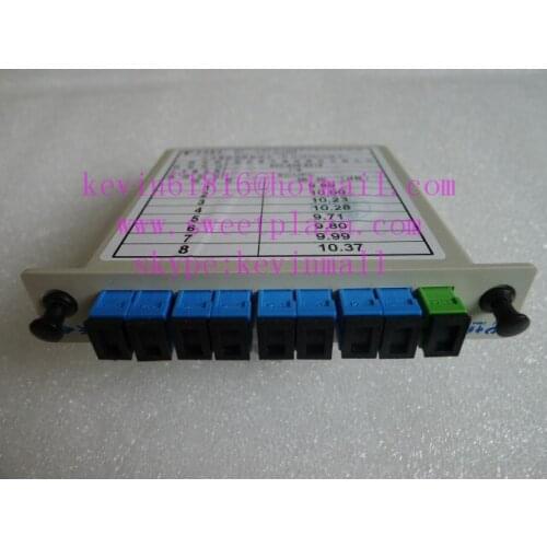 1:8 PLC splitter, SC/APC input, SC/UPC output module splitter 1x8. FiberCore