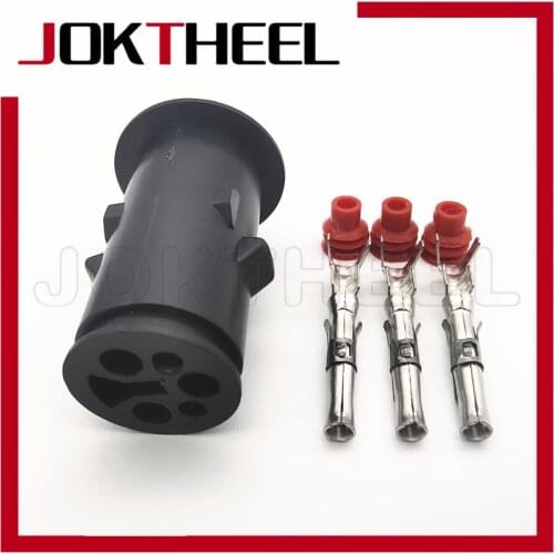 1-20 sets black TE AMP 1.5mm 3 pin way female 1-926554-1 black waterproof electric wire auto harness connector plug round sheath