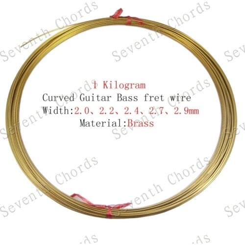 1 Kilogram Curved Brass Bass Acoustic Electric Guitar Fingerboard Fret Wire / Width 2.0mm & 2.2mm & 2.7mm & 2.4mm & 2.9mm